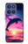 S3980 Dauphin, coucher de soleil, Voie lactée Etui Coque Housse pour Motorola Moto G Stylus 5G (2025,2026), Edge 60 Stylus