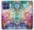 S4001 Lilas abstrait multicolore, émeraude Etui Coque Housse pour Motorola Moto G Stylus 5G (2025,2026), Edge 60 Stylus
