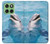 S1291 Les Dauphins en Mer Etui Coque Housse pour Motorola Edge 60