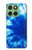 S1869 Tie Dye Bleu Etui Coque Housse pour Motorola Edge 60