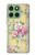 S2229 Fleurs millésimé Etui Coque Housse pour Motorola Edge 60
