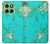 S2377 Turquoise Texture Motif imprimé Gemme Etui Coque Housse pour Motorola Edge 60