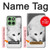 S2569 Blanc arctique Renard Etui Coque Housse pour Motorola Edge 60