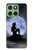 S2668 Silhouette sirène Lune Nuit Etui Coque Housse pour Motorola Edge 60