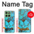 S2685 Aqua Turquoise imprimé graphique Gemme Etui Coque Housse pour Motorola Edge 60