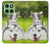 S3795 Peinture Husky Sibérien Ludique Chaton Grincheux Etui Coque Housse pour Motorola Edge 60