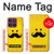 S1145 Soleil jaune Mustache Etui Coque Housse pour Motorola Edge 60 Pro