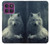 S1516 Loup blanc Etui Coque Housse pour Motorola Edge 60 Pro
