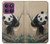 S2210 Peinture Art Panda Fluffy Etui Coque Housse pour Motorola Edge 60 Pro