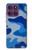 S2958 Armée Bleu Camo Camouflage Etui Coque Housse pour Motorola Edge 60 Pro
