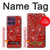 S3354 Rouge classique Bandana Etui Coque Housse pour Motorola Edge 60 Pro