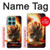 S0863 De feu crâne Etui Coque Housse pour Motorola Edge 60 Fusion