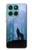 S0935 Loup Hurlant dans la forêt Etui Coque Housse pour Motorola Edge 60 Fusion