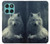 S1516 Loup blanc Etui Coque Housse pour Motorola Edge 60 Fusion