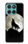 S1981 Loup hurlant à la lune Etui Coque Housse pour Motorola Edge 60 Fusion