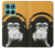 S2324 Singe drôle avec casque Pop Musique Etui Coque Housse pour Motorola Edge 60 Fusion