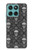 S2371 Crâne Motif monochrome Millésime Etui Coque Housse pour Motorola Edge 60 Fusion