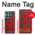 S2374 Motif Tartan Rouge Etui Coque Housse pour Motorola Edge 60 Fusion