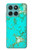 S2377 Turquoise Texture Motif imprimé Gemme Etui Coque Housse pour Motorola Edge 60 Fusion