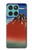 S2390 Katsushika Hokusai Fuji Rouge Etui Coque Housse pour Motorola Edge 60 Fusion