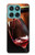 S2396 Rouge Bouteille de vin et le verre Etui Coque Housse pour Motorola Edge 60 Fusion