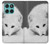 S2569 Blanc arctique Renard Etui Coque Housse pour Motorola Edge 60 Fusion