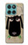 S2826 Mignon Noir Sheep Dormir Dessin Etui Coque Housse pour Motorola Edge 60 Fusion