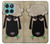 S2826 Mignon Noir Sheep Dormir Dessin Etui Coque Housse pour Motorola Edge 60 Fusion
