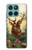 S2841 Renne de Noël millésimé Etui Coque Housse pour Motorola Edge 60 Fusion