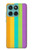 S3678 Vertical arc-en-ciel coloré Etui Coque Housse pour Motorola Edge 60 Fusion
