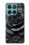 S3969 Rose noire, coup de pinceau dur Etui Coque Housse pour Motorola Edge 60 Fusion
