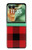 S2931 Rouge Buffle motif de vérification Etui Coque Housse pour Motorola Razr 70+,60+, Razr+ (2026, 2025, 2024)