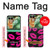 S2933 Bisous Rose Lips sur Noir Etui Coque Housse pour Motorola Razr 60, Razr 2025