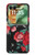 S3112 Motif floral Rose Noir Etui Coque Housse pour Motorola Razr 70+,60+, Razr+ (2026, 2025, 2024)