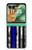 S3244 Ligne Bleu mince Etats-Unis Etui Coque Housse pour Motorola Razr 70+,60+, Razr+ (2026, 2025, 2024)