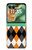 S3421 Noir Orange Blanc Argyle Plaid Etui Coque Housse pour Motorola Razr 70+,60+, Razr+ (2026, 2025, 2024)