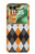 S3421 Noir Orange Blanc Argyle Plaid Etui Coque Housse pour Motorola Razr 70+,60+, Razr+ (2026, 2025, 2024)