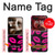 S2933 Bisous Rose Lips sur Noir Etui Coque Housse pour Motorola Razr 60 Ultra, Razr Ultra 2025
