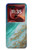 S3920 Couleur bleu océan abstrait émeraude mélangée Etui Coque Housse pour Motorola Razr 70 Ultra, 60 Ultra, 50 Ultra, Ultra 2026, Ultra 2025