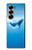 S0843 Baleine bleue Etui Coque Housse pour Samsung Galaxy Z Fold 7