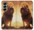 S1957 Lion Etui Coque Housse pour Samsung Galaxy Z Fold 7