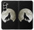 S1981 Loup hurlant à la lune Etui Coque Housse pour Samsung Galaxy Z Fold 7