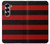 S2638 Noir et Rouge rayé Etui Coque Housse pour Samsung Galaxy Z Fold 7