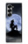 S2668 Silhouette sirène Lune Nuit Etui Coque Housse pour Samsung Galaxy Z Fold 7