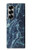 S2799 Lumière Bleu Marbre Pierre Imprimé Graphique Etui Coque Housse pour Samsung Galaxy Z Fold 7