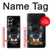 S2823 Noir Loup Bleu Yeux Visage Etui Coque Housse pour Samsung Galaxy Z Fold 7
