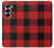 S2931 Rouge Buffle motif de vérification Etui Coque Housse pour Samsung Galaxy Z Fold 7