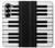 S3078 Noir et blanc Clavier de piano Etui Coque Housse pour Samsung Galaxy Z Fold 7