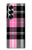 S3091 Motif rose à carreaux Etui Coque Housse pour Samsung Galaxy Z Fold 7