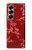 S3817 Motif de fleurs de cerisier floral rouge Etui Coque Housse pour Samsung Galaxy Z Fold 7